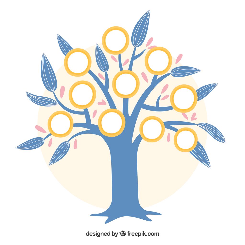 Digitally created concept of a family tree.